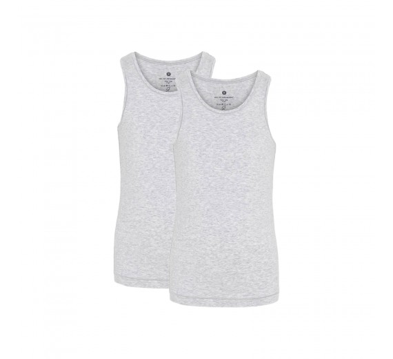 JBS of Denmark - 2-pak bambus singlet til piger - Lysegrå str. 9/10 år