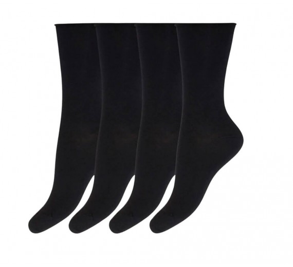 JBS of Denmark bambusstrømper til damer 4-pak, sort