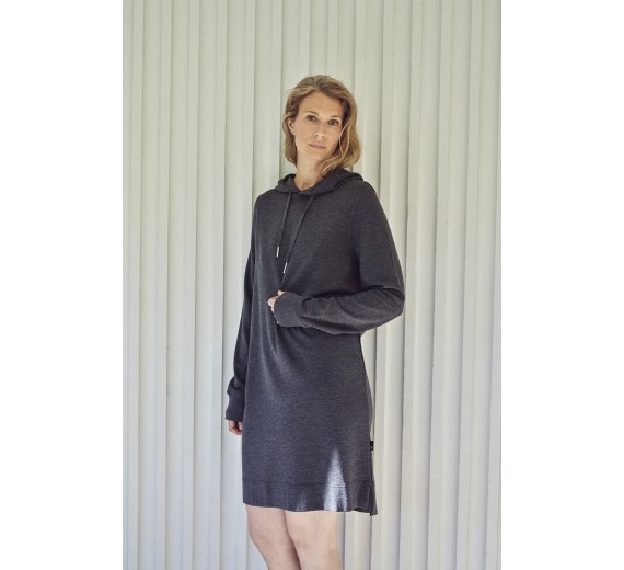 JBS of Denmark Bambus Hoodie Dress Sort, Str. L 