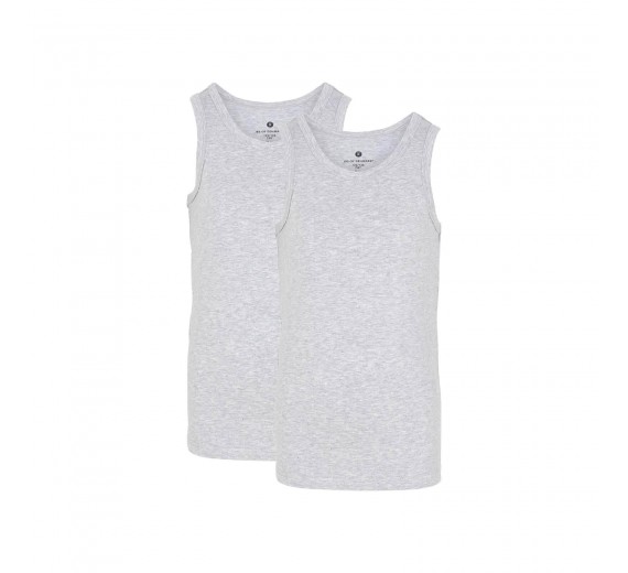JBS of Denmark - 2-pak bambus singlet til drenge - Lysegrå, str. 7/8 år