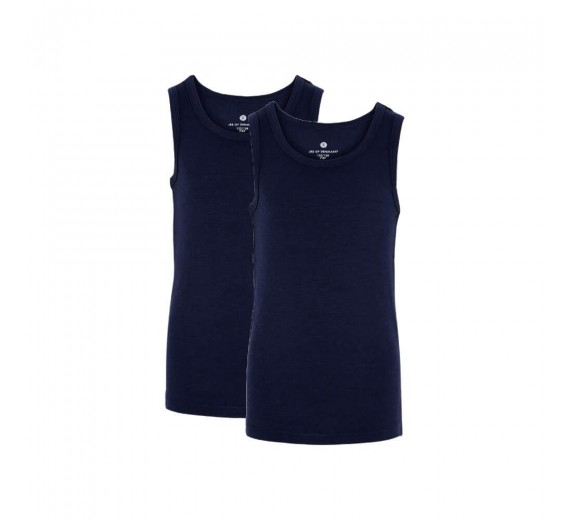 JBS of Denmark - 2-pak bambus singlet til drenge - Navy, str. 7/8 år