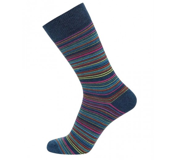 JBS sokker med smalle multifarvede striber - str. 40-47