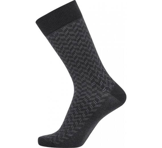 JBS sokker, mørkegrå med zig-zag striber - Str. 40-47