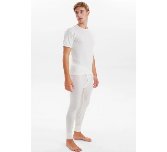 JBS t-shirt i 100% merino uld til mænd, hvid, str. large