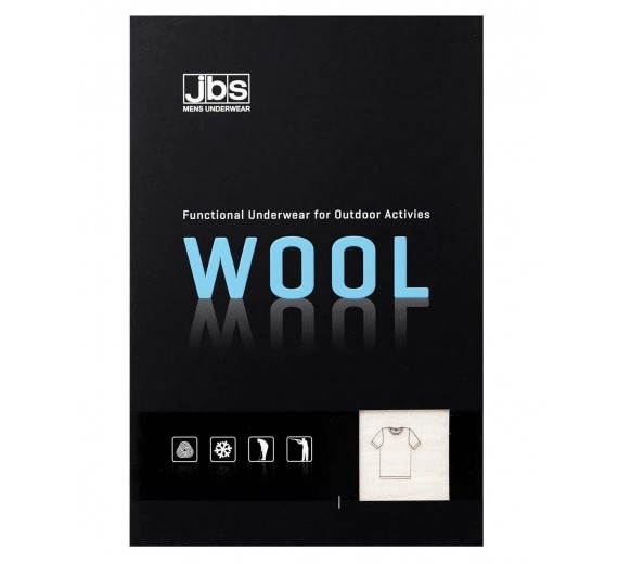 JBS t-shirt i 100% merino uld til mænd, hvid, str. 2XL