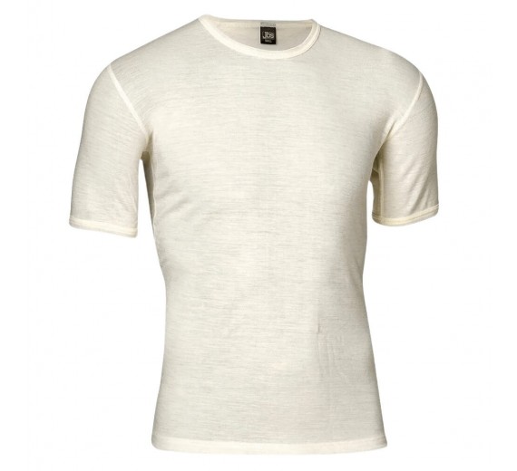 T-shirt i 100% merino uld til mænd, JBS, hvid, str. medium