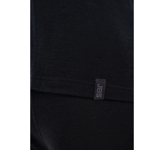 JBS t-shirt i 100% merino uld til mænd, sort, str. medium