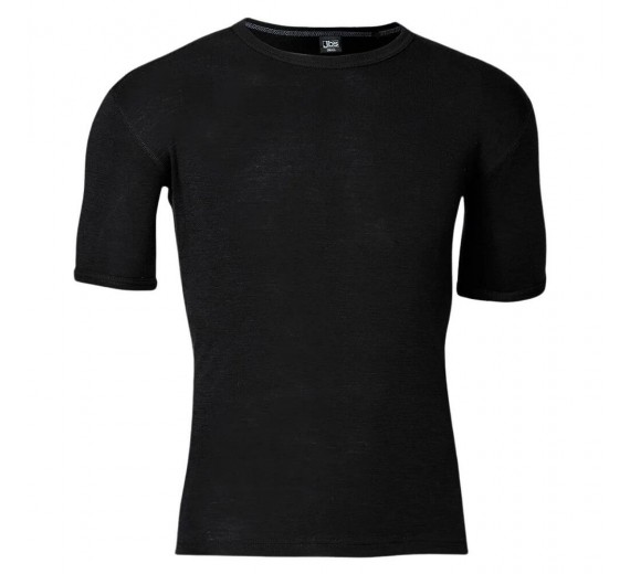 T-shirt i 100% merino uld til mænd, JBS, sort, str. medium