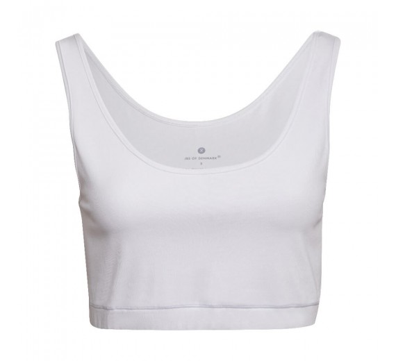 Bambus Top m. bred strop Fra JBS of Denmark, Hvid - Str. Medium