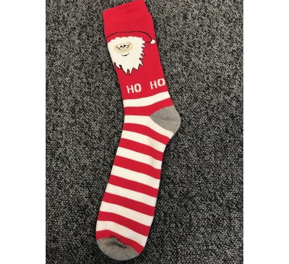 Julesokker Med Julemand Vinterstrik Str. 35-38