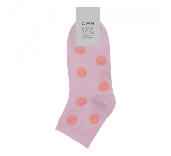 Korte ankelstrømper fra Socks CPH - Lila Dot str. 36-39