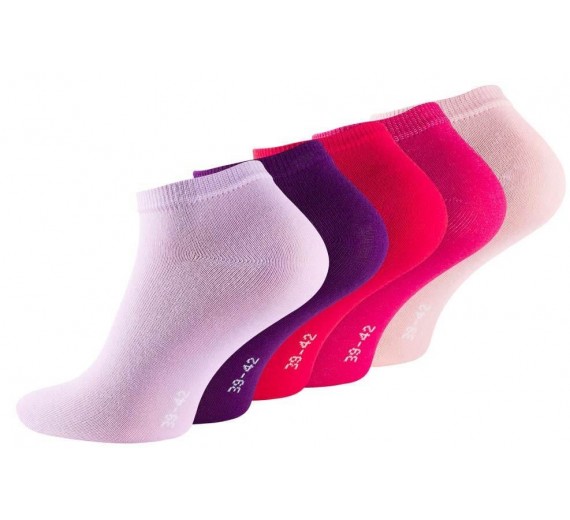 5-Pak Sneaker Socks (Korte Strømper) Rosamix - Str. 35-38