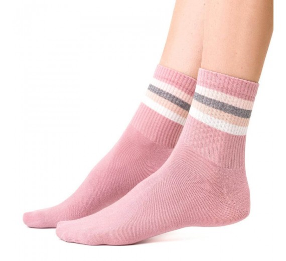 Tennissokker med kort skaft til damer, lyserød, str. 35-37