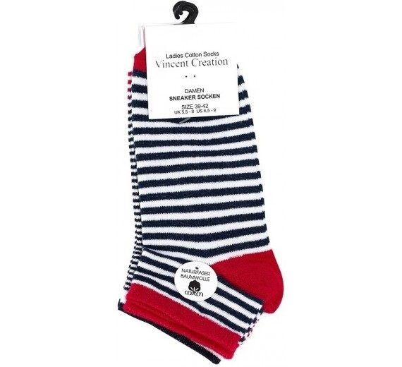 Ankelstrømper Damer 4-pak Miss Sailor - Str. 39-42