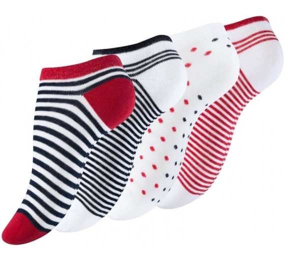 Ankelstrømper Damer 4-pak Miss Sailor - Str. 39-42