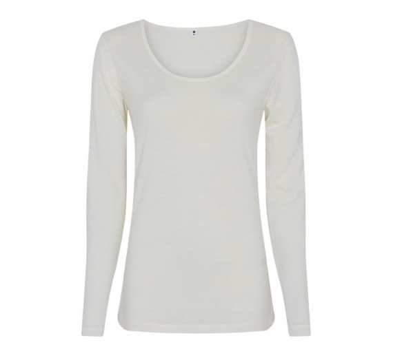 Langærmet uld T-shirt til damer, JBS of Denmark, ivory, str. medium