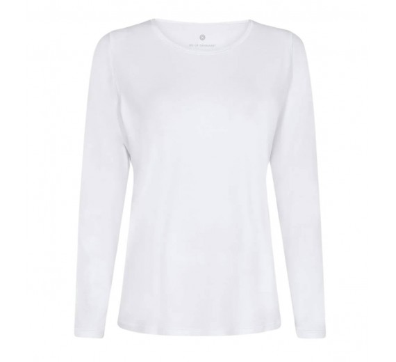 Langærmet bambus t-shirt, dame, JBS of Denmark, Hvid, str. XS