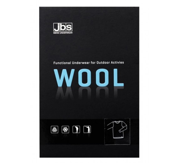 Langærmet JBS uldundertrøje, mand. 100% merinould, str. 2XL