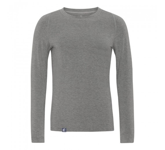 Grå Coastland uldundertrøje med lange ærmer, herre, 2XL