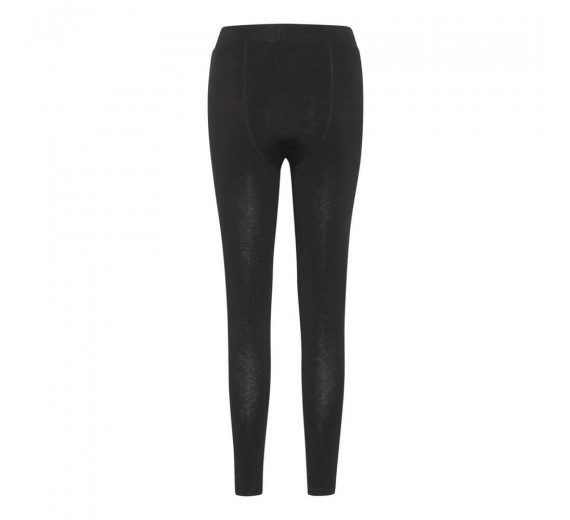 Leggings i merinould, dame, Coastland of Denmark, sort, str. Small
