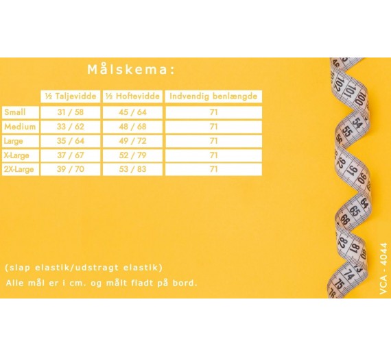 Bomulds leggings - Sort str. X-Large