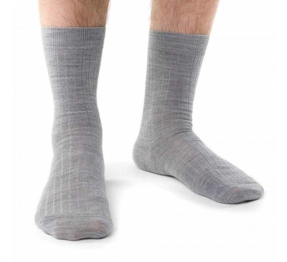 Merino Uldsokker, Fine-Knit - Lys Grå str. 41-43
