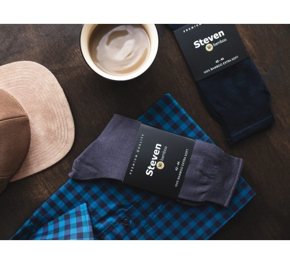 Mørkegrå Strømper i 100% Bambus, Str. 5-47