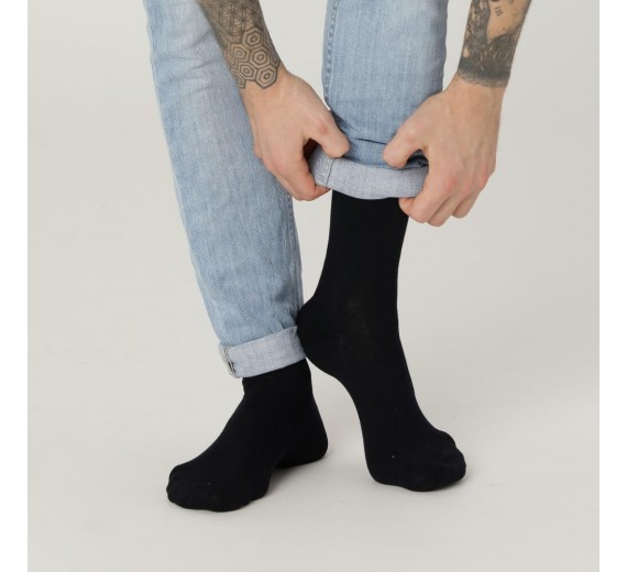 Bambusstrømper Til Mænd, Blå/sort, CPH Sock Company, Str. 40-47