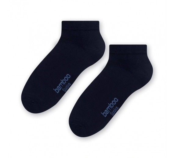 Navy Bambus Ankelstrømper (Korte Strømper), Str. 38-40