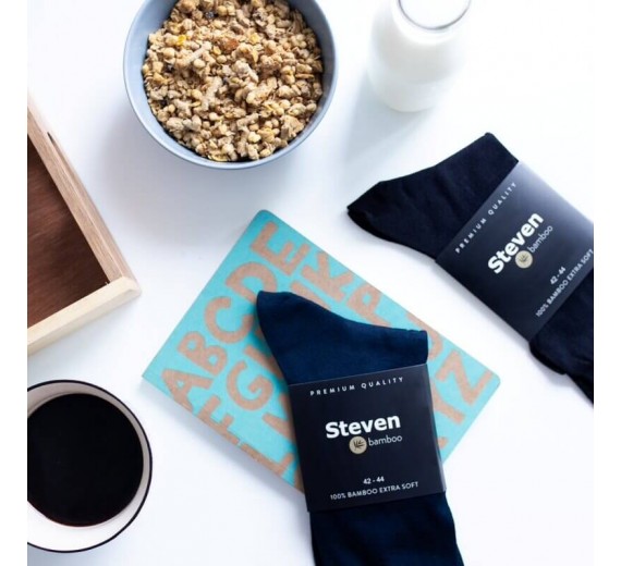 Navy Strømper i 100% Bambus, Str. 42-44