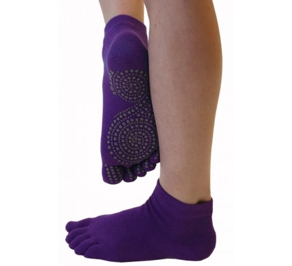 Skridsikre Tåstømper ToeToe Yoga & Pilates Trainer Lilla Str. 40-43
