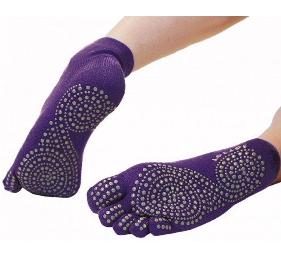Skridsikre Tåstømper ToeToe Yoga & Pilates Trainer Lilla Str. 40-43