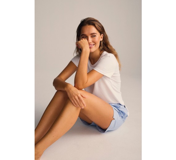 Bambus Pyjamas Shorts, Dame, Lyseblå, JBS of Denmark, Str. XL