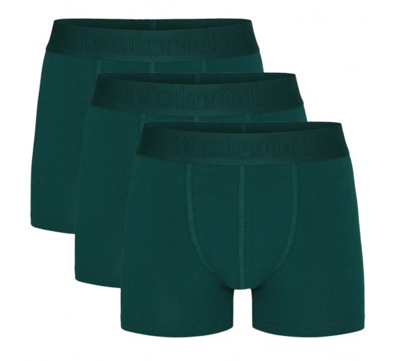 3-Pak Bambus Boxershorts, Resteröds, Grøn, Str. Large