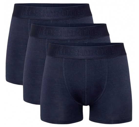 3-Pak Bambus Boxershorts, Resteröds, Navy, Str. 2XL