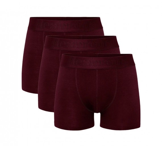 Resteröds 3-Pak Bambus Tights, Bordeaux - Str. Medium