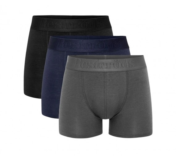 Resteröds 3-Pak Bambus Tights, Sort, Grå, Navy - Str. Large