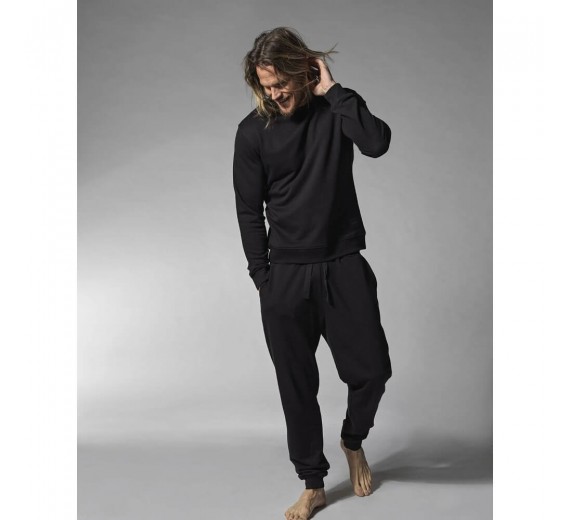 Resteröds Bambus Sweatpants Herre, Sort - Str. Large