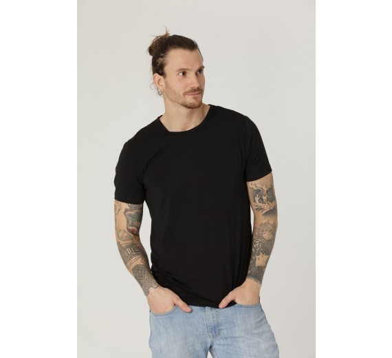 Hvid Bambus T-Shirt - Str. 4XL