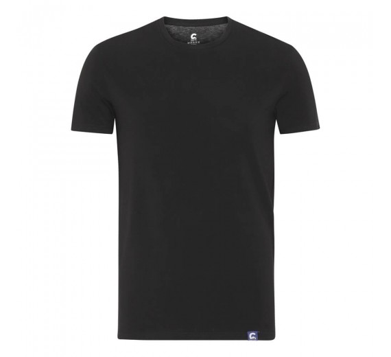 T-shirt i merinould, mand, Coastland of Denmark, sort, str. large