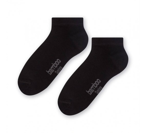 Sorte Bambus Ankelstrømper (Korte Strømper), Str. 44-46