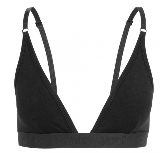 Bambus BH Uden bøjle, Sort - Str. Large