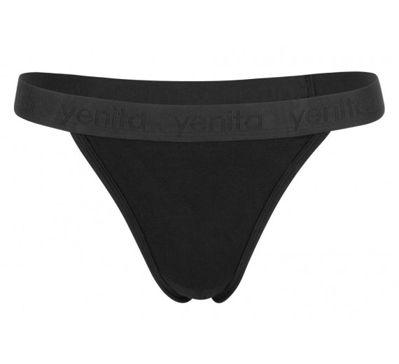 G-streng trusser i bambus, sort, str. medium