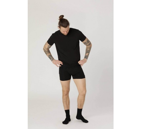 5 Par Sorte Bambussokker Størrelse 40-47