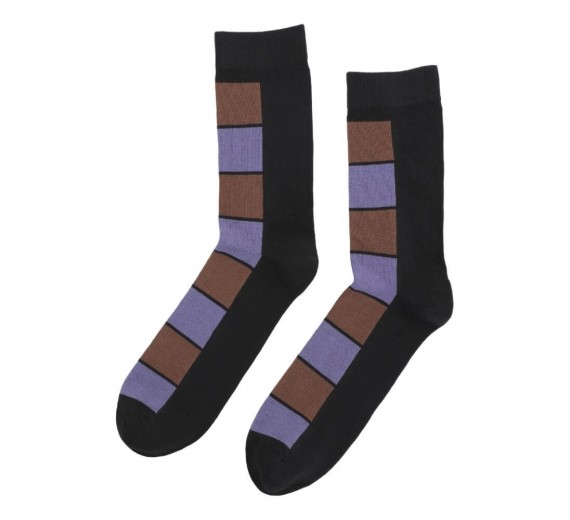 Socks CPH herrestrømper med tern, sort, str. 40-44