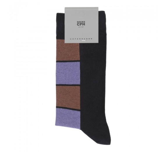Socks CPH herrestrømper med tern, sort, str. 45-48