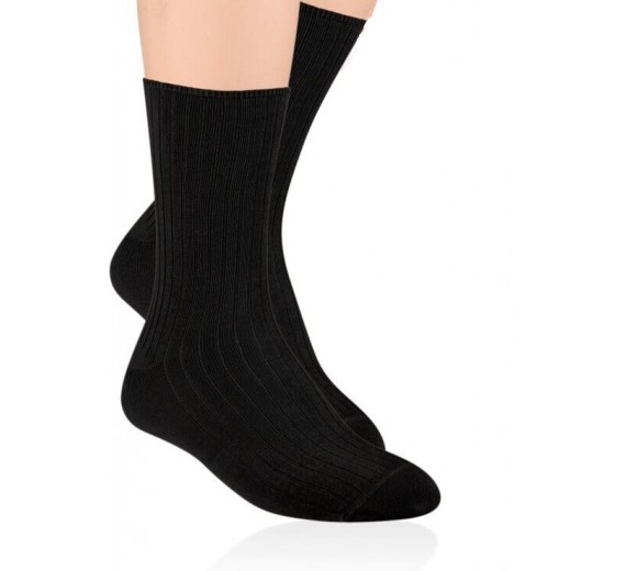 Sorte Bambusstrømper Non-Compression, Str. 44-46