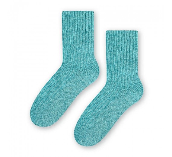 Uldsokker, Riflet - Turkis str. 38-40