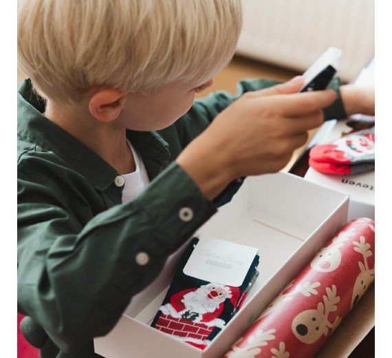 Jule Børnestrømper - Navy Str. 26-28