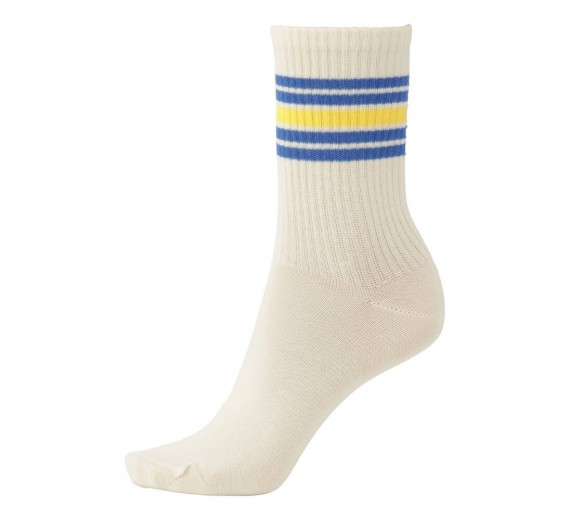 Socks CPH tennissokker, råhvid / gul, str. 39-42